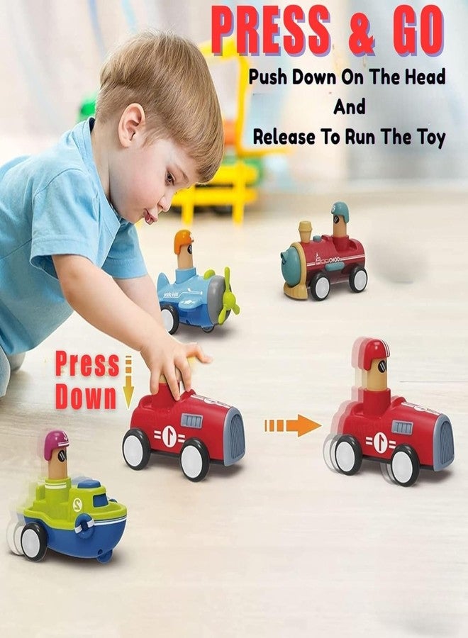 PCN TECHNOLOGY PCN Pull Back Toy Cars Push N Go Play Set Friction Powered Unbreakable Transport Vehicles Gifts for Baby Toddlers Kids 1+ Years Old (Including Car and Boat) Pack of 2 Piece - Image 3